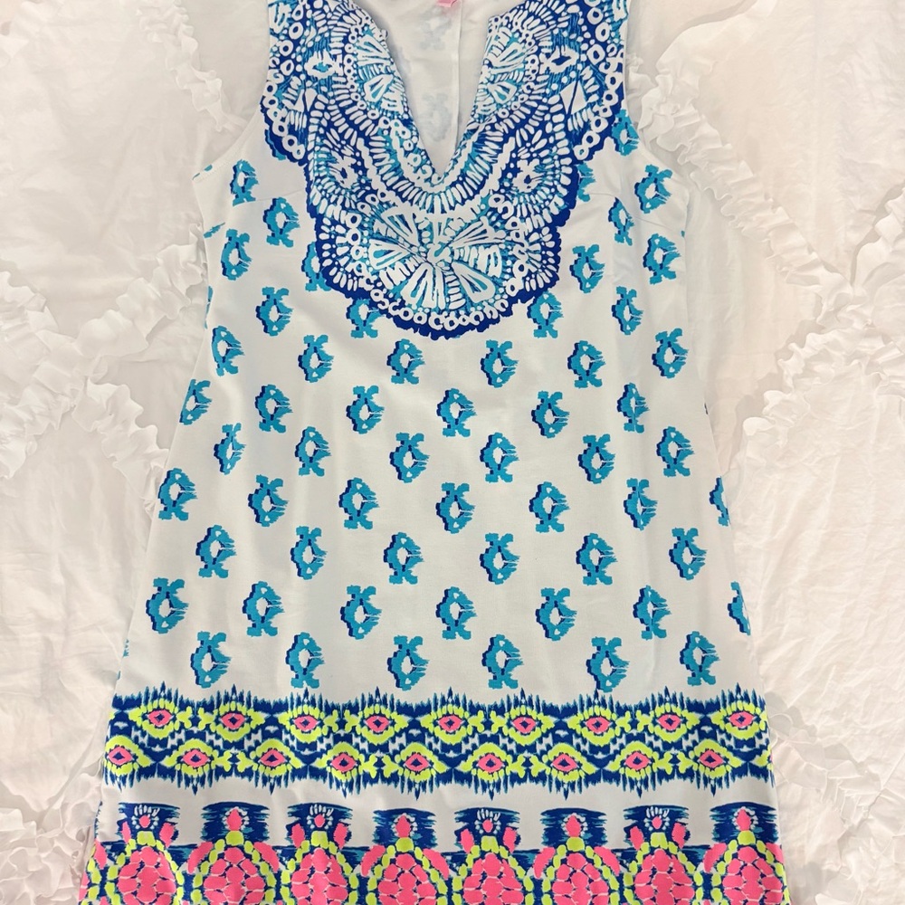Lilly Pulitzer Blue and Pink Patterned Dress